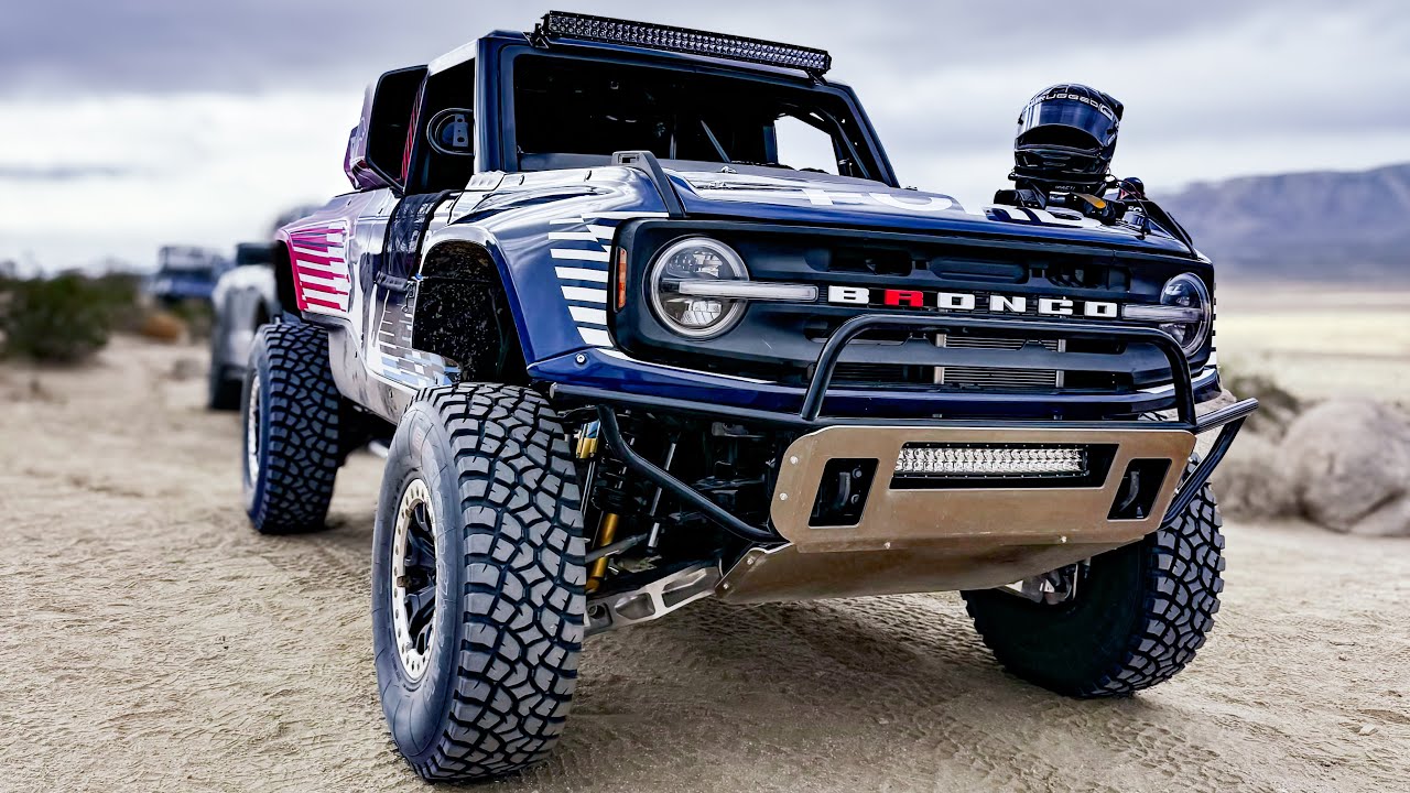 Ford Bronco DR in cab POV desert running video