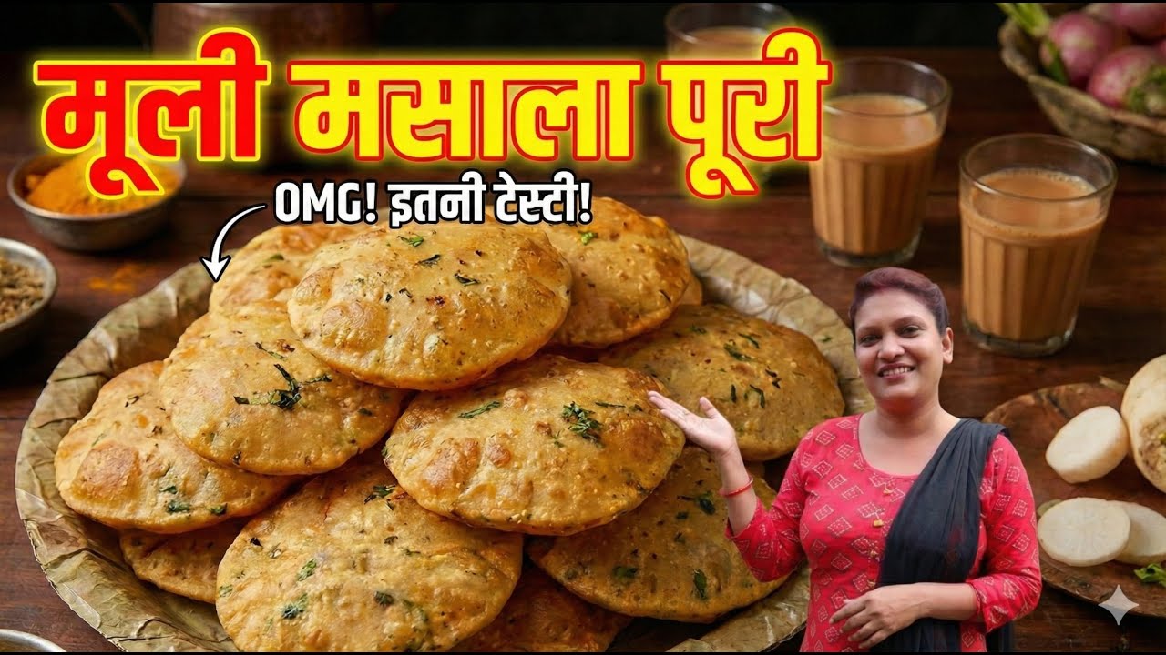 कुरकुरी मूली मसाला पूरी 😍 एक बार खाओगे बार-बार मांगोगे | Winter Special Muli Masala Puri | By LKL..