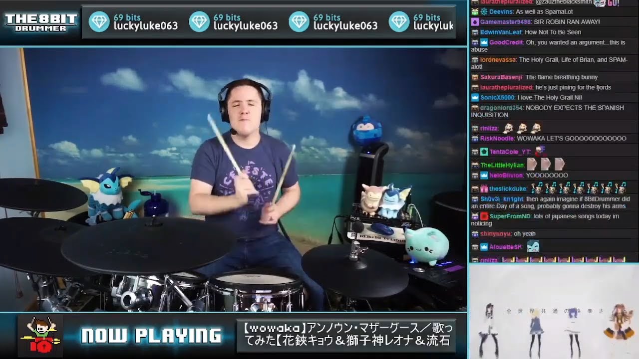 The8BitDrummer plays Unknown Mother-Goose by wowaka (Kyo & Reona & Ruki & Roki tried to sing)