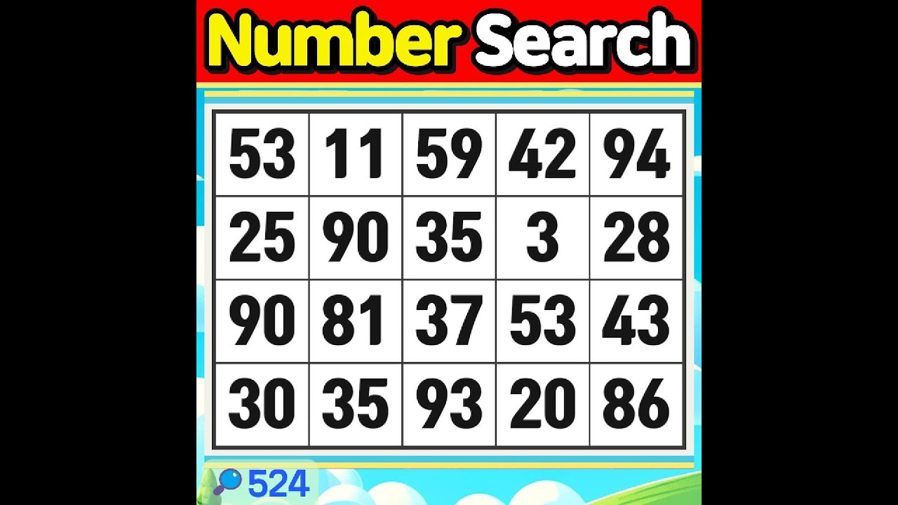 Number Search #524 If you get every question wrong, that’s serious.【Match | brain game | puzzle 】