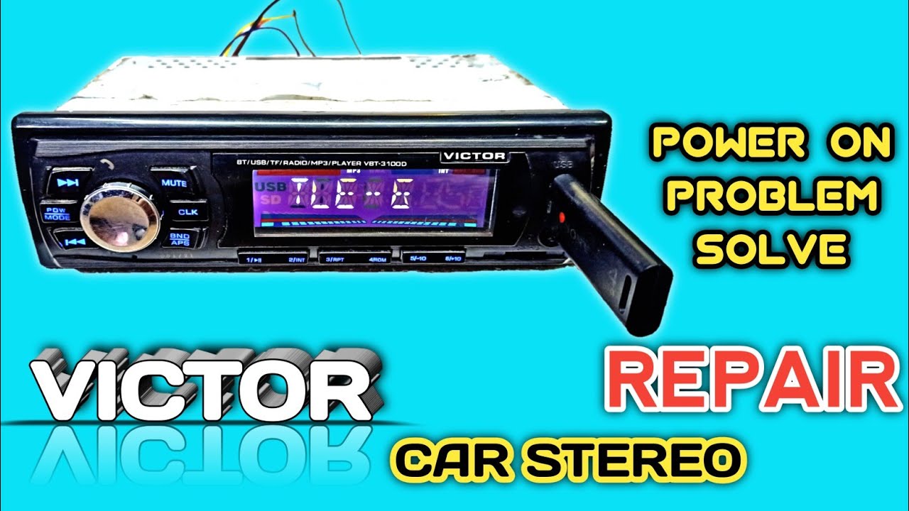 victor car stereo repair not turning on car stereo repair in Hindi