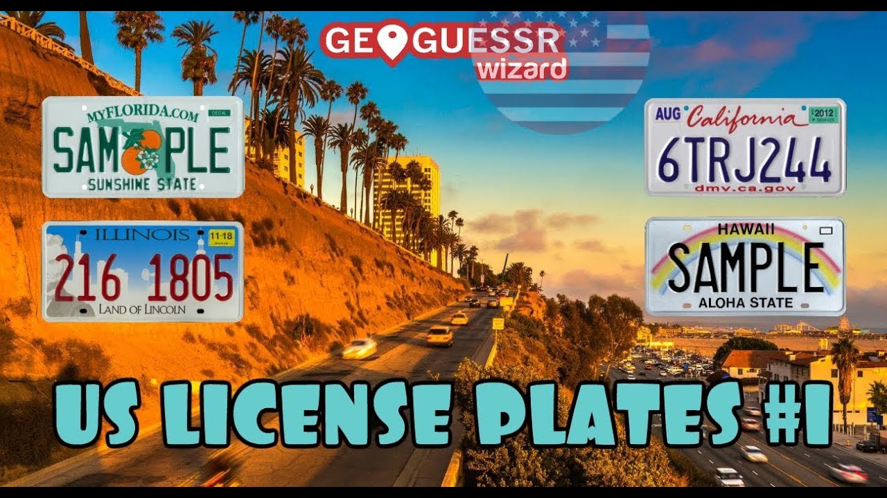Geoguessr Hot Tips - US License Plates #1 - Alabama to Illinois
