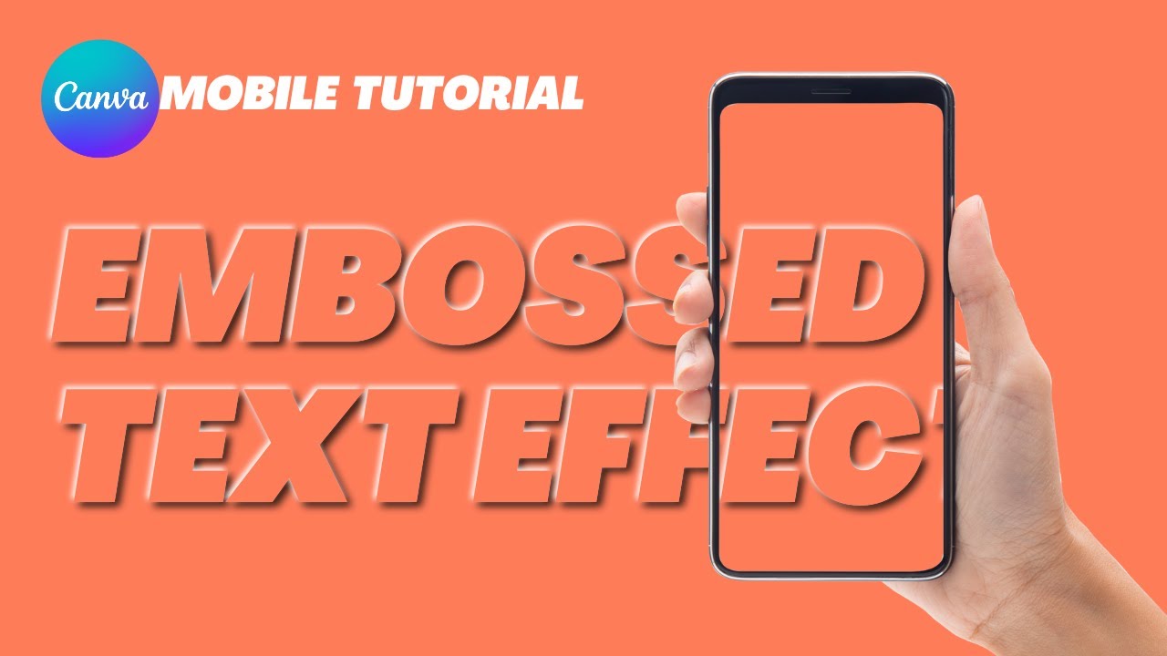 Embossed Text Effect Canva Tutorial