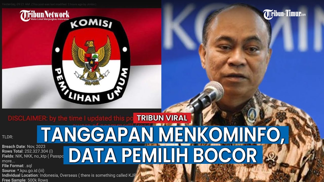 Dugaan Data Pemilih Bocor, Menkominfo Turun Tangan Buat Sistem Pengamanan di KPU