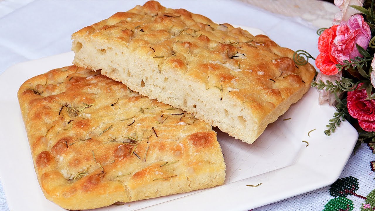 RECEITA DE P&Atilde;O FOCACCIA TRADICIONAL F&Aacute;CIL E GOSTOSO - FOCACCIA ITALIANA - MARIA MONTANHER
