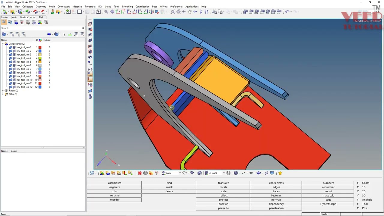 part 1/6 Hypermesh hex tool test | CAE Interview