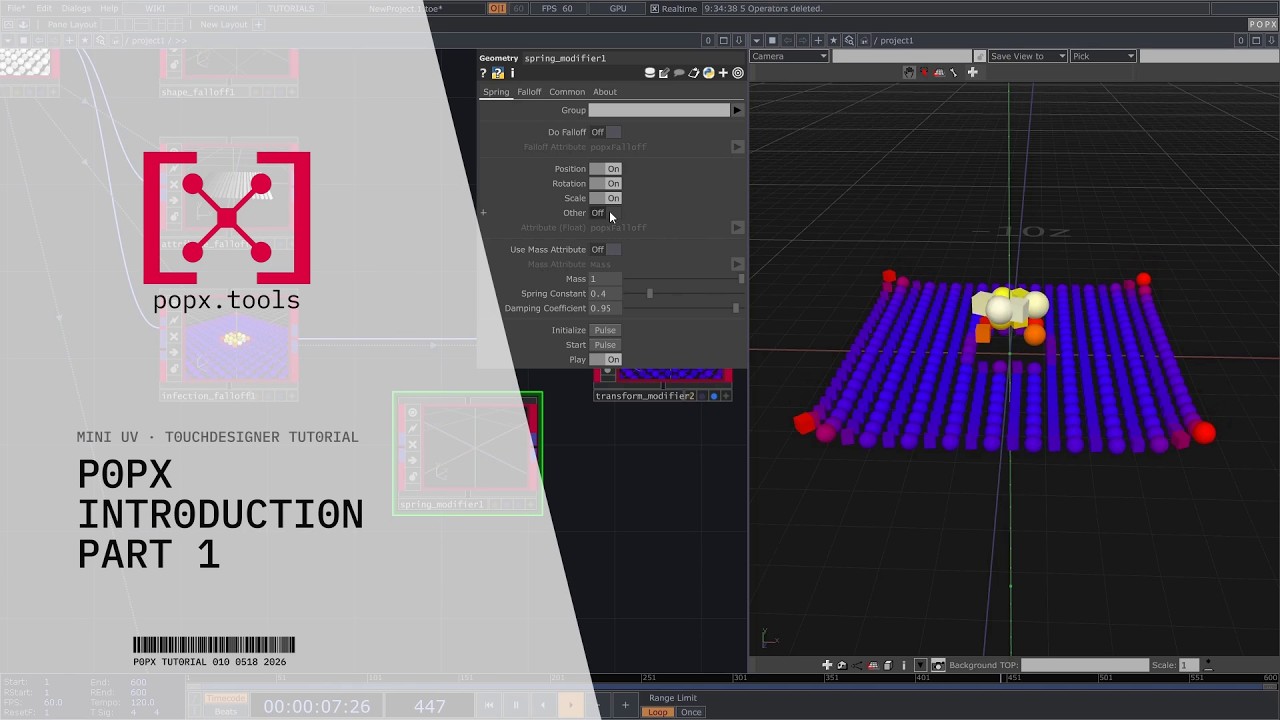 POPX Introduction &ndash; Part 1 (TouchDesigner Tutorial)