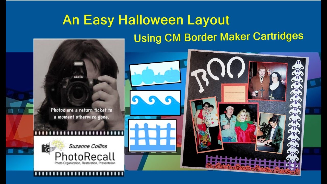 Easy Halloween Layout using CM Border Maker Cartridges