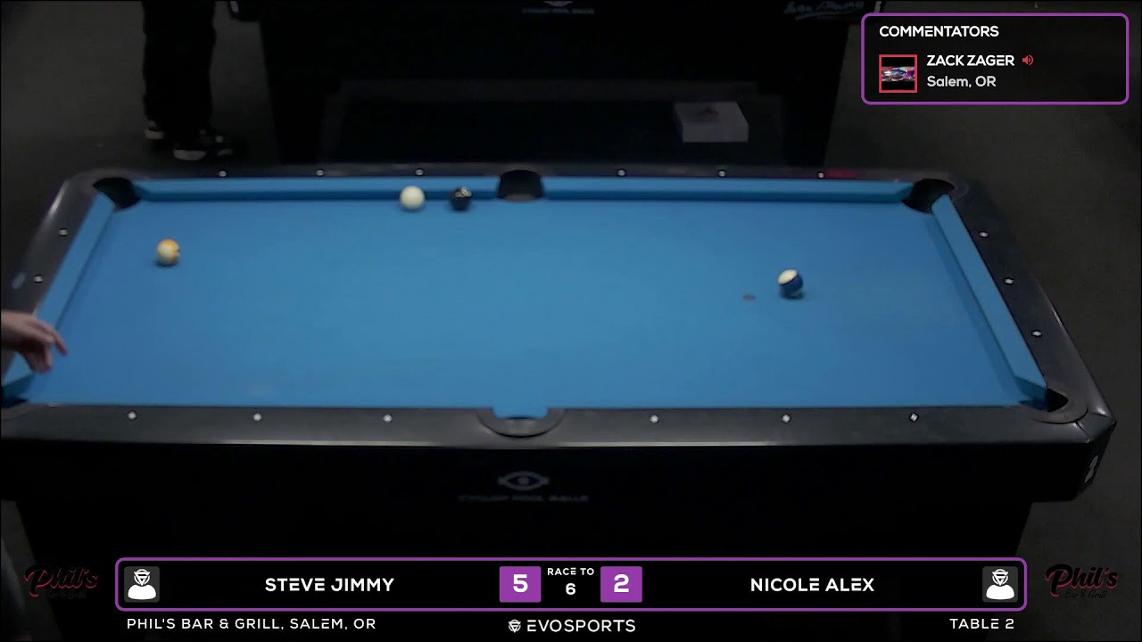 STEVE JIMMY vs NICOLE ALEX - PHIL'S BAR & GRILL - TABLE 2 | EvoSports