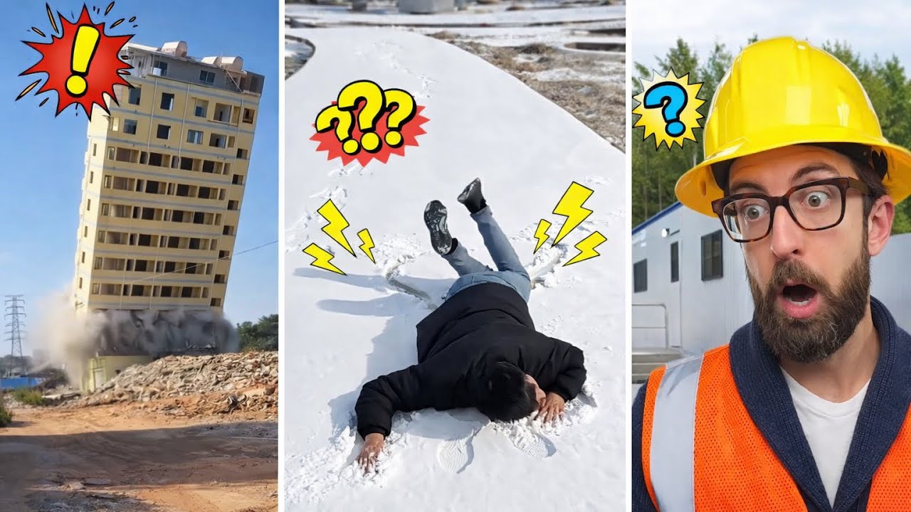 Playing With Life😱❗️ #adamrose #construction #engineering #workers