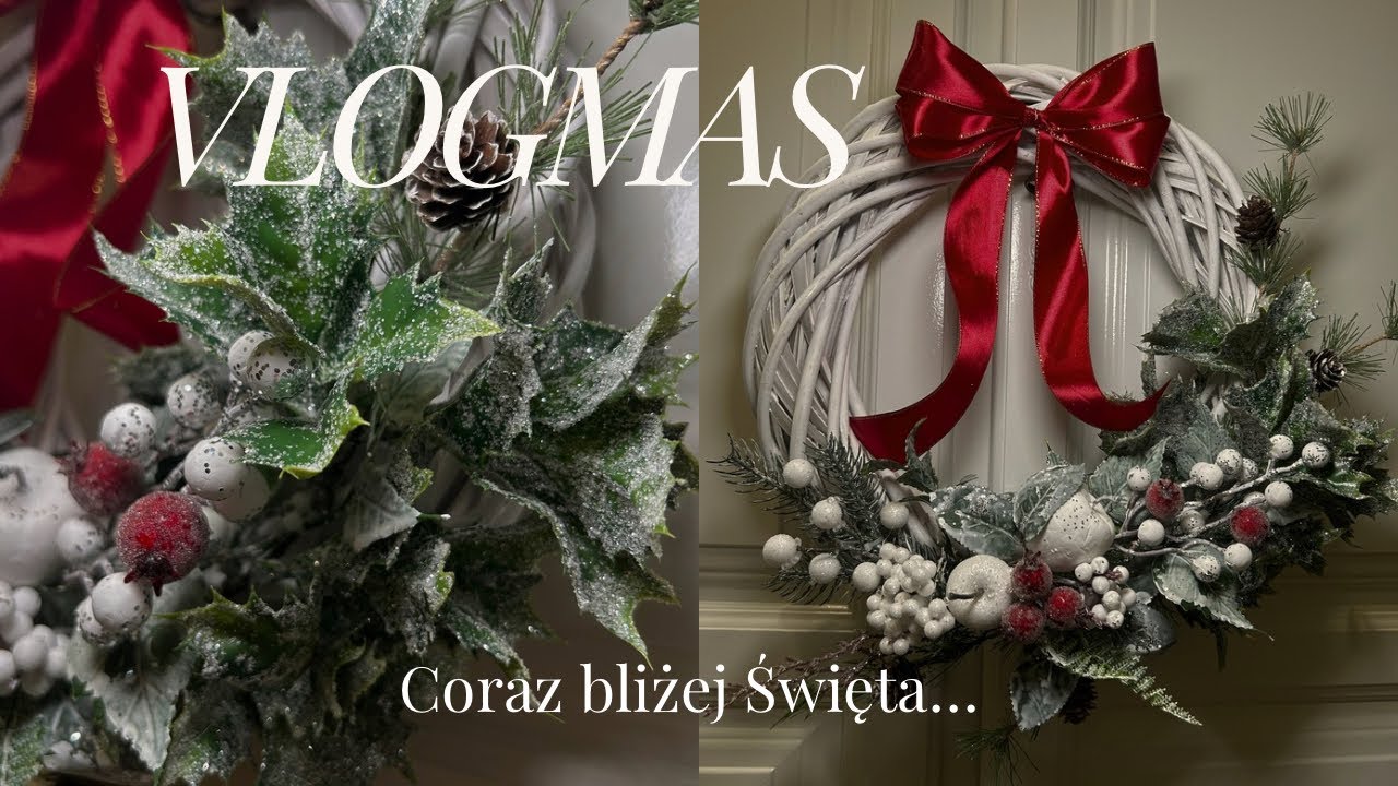 Vlogmas: coraz bliżej Święta | haul ozdób Pepco | DIY wianek świąteczny
