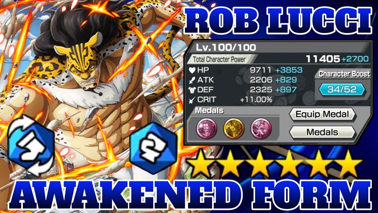 ROB LUCCI  AWAKENED FORM GAMEPLAY | ONE PIECE BOUNTY RUSH | OPBR