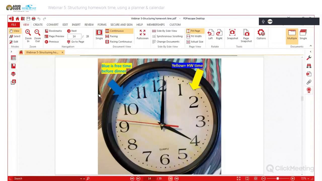 Webinar 5: Structuring homework time, using a planner & calendar