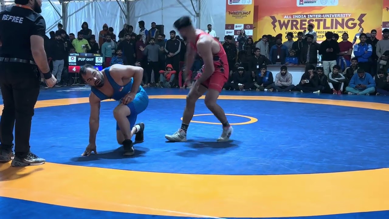 🤼Greco Roman 72kg final Bout All India University Wrestling Championship Chandigarh 2025-26💯💪🏻