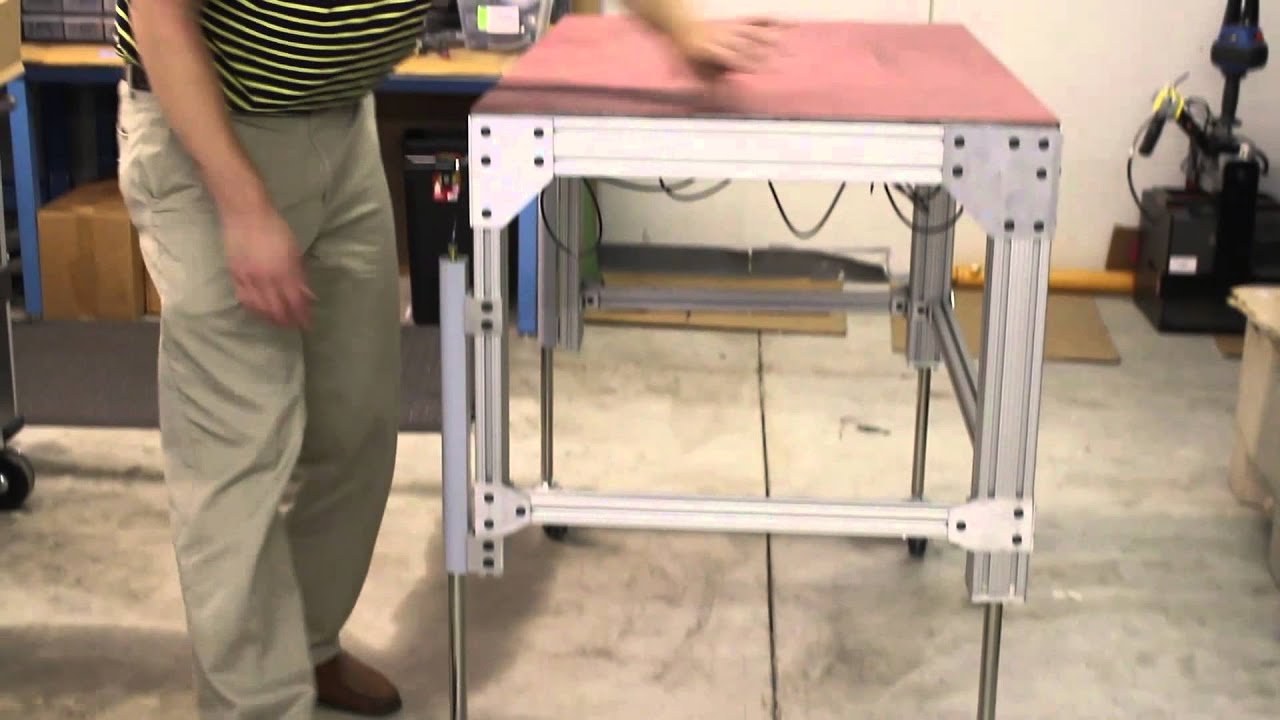 Portable Adjustable Height Table with Dyna Lift Kit