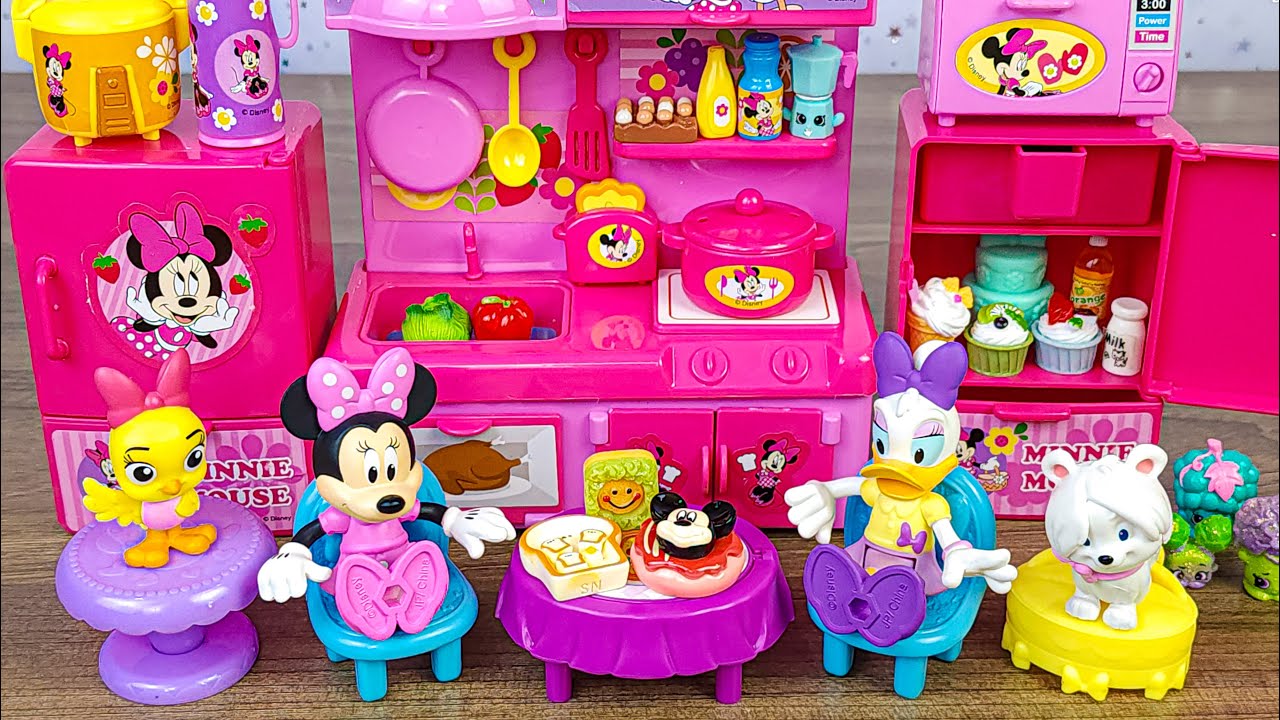31 Minutes Satisfying with Unboxing Disney Minnie Mouse Kitchen Set ASMR | Review Toys