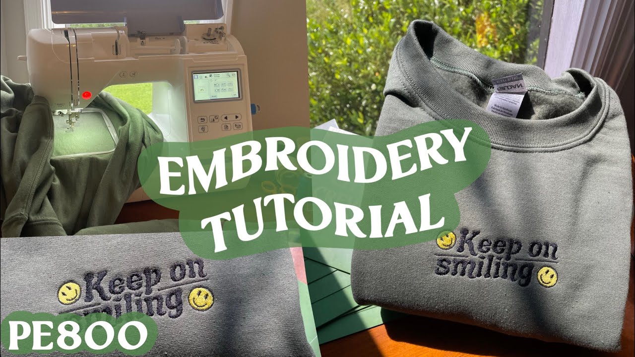 HOW TO EMBROIDER WITH BROTHER PE800- Step By Step