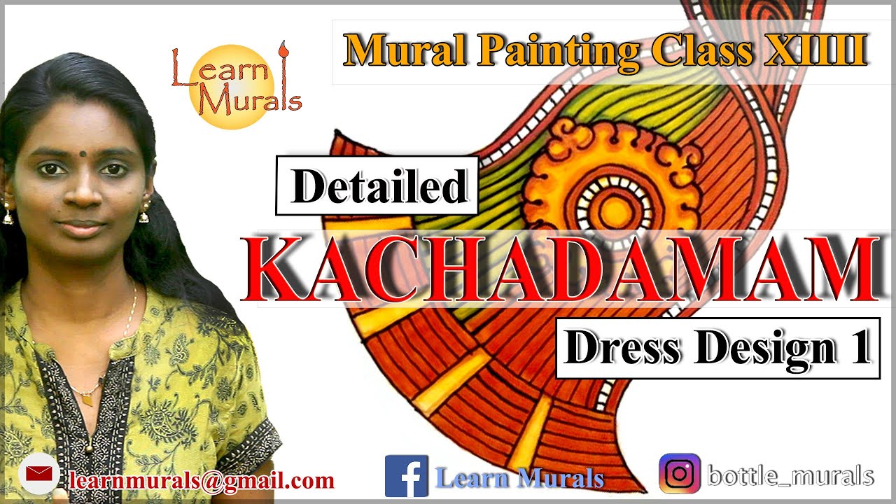 Sketch and Paint Kachadamam - Kerala Mural Painting tutorial/step by step/ Learn Murals