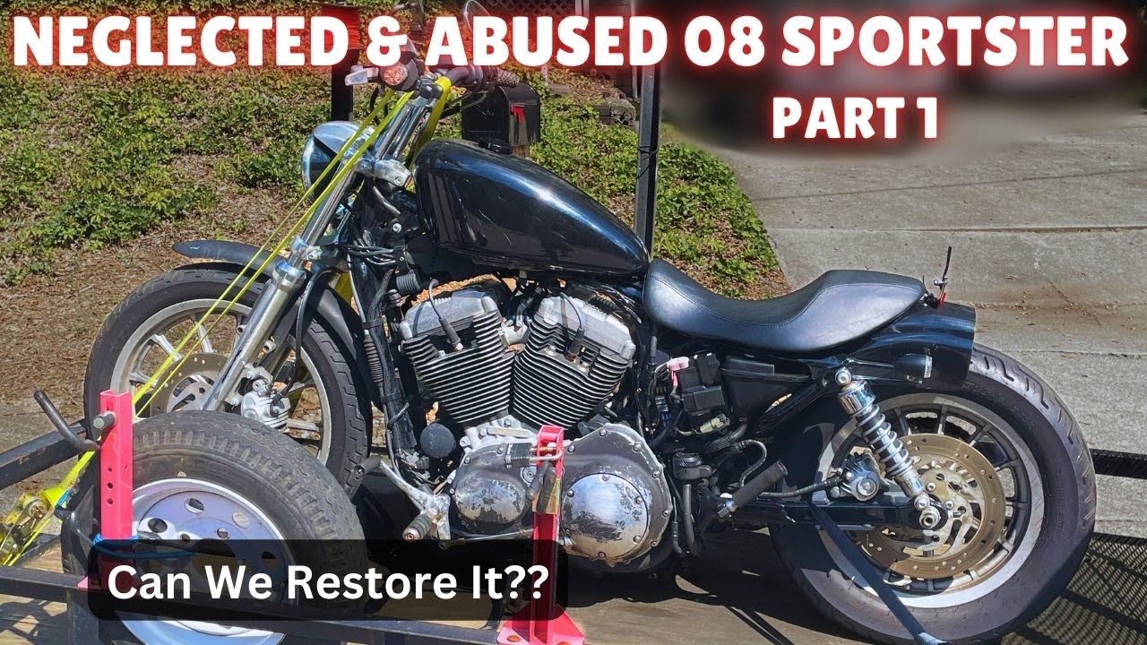 NEGLECTED & ABUSED 08 SPORTSTER RESTORE Part 1.  WILL IT RUN?  2008 Harley-Davidson Sportster.