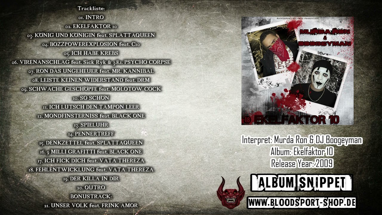 Murda Ron & DJ Boogeyman - Ekelfaktor 10 (2009 - Album Snippet)