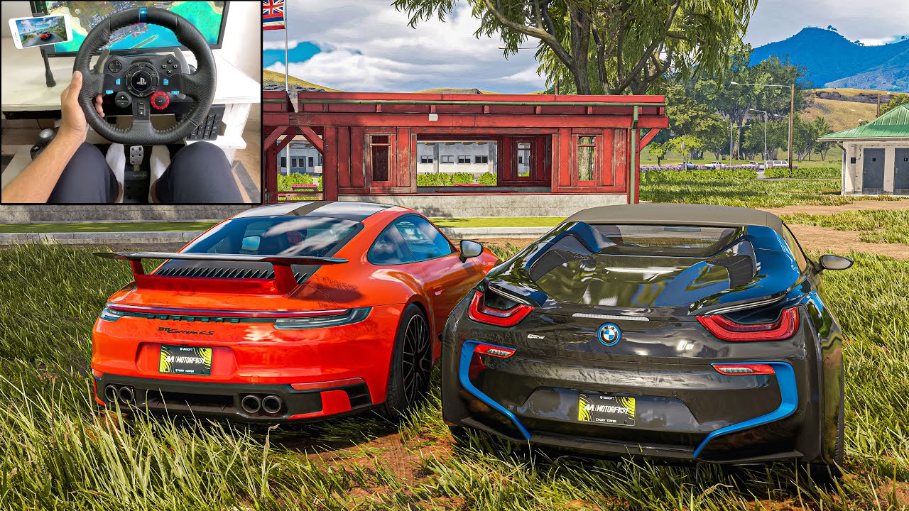 Porsche 911 RS VS BMW - The Crew Motorfest | Logitech G923 Steering Wheel