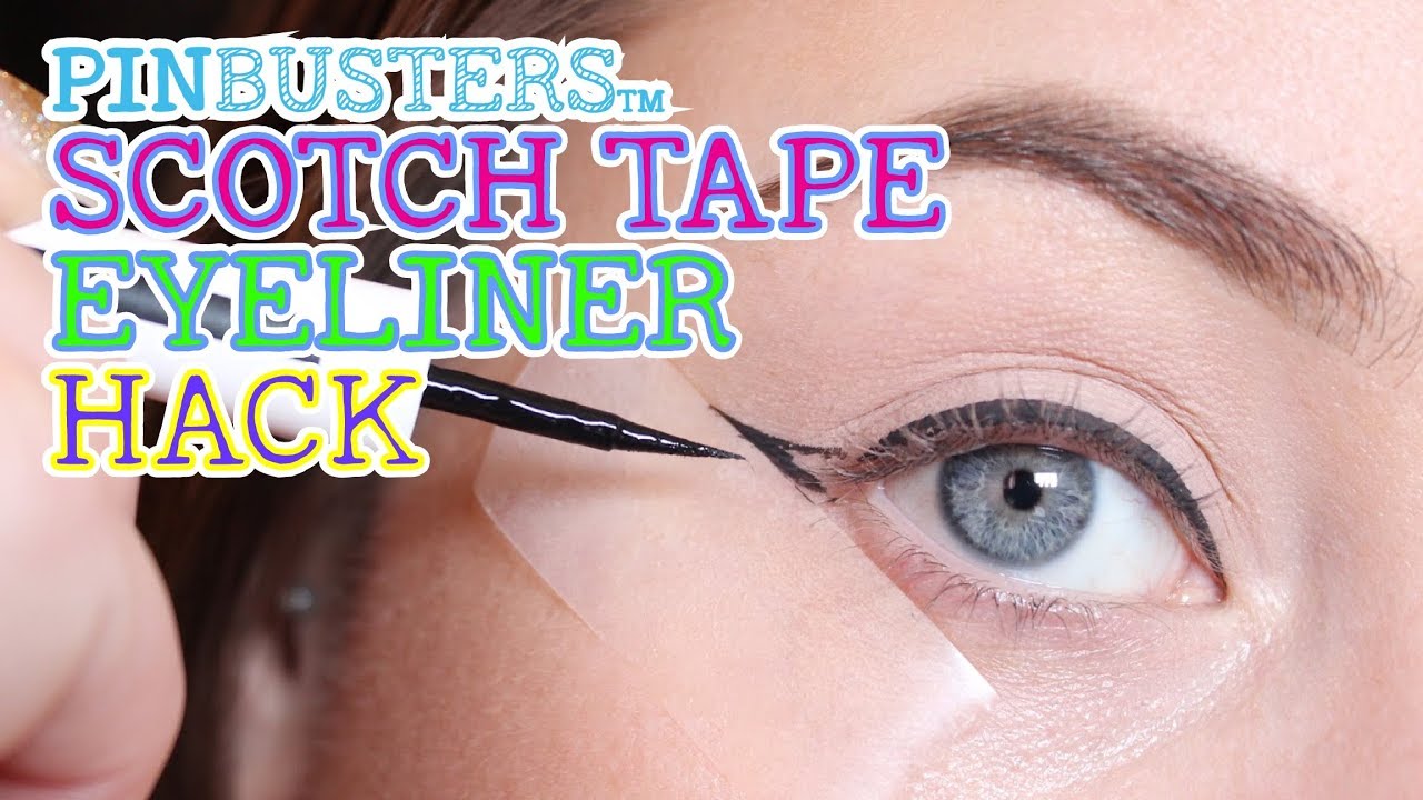 Winged Eyeliner Hack Using Scotch Tape // DOES IT WORK?