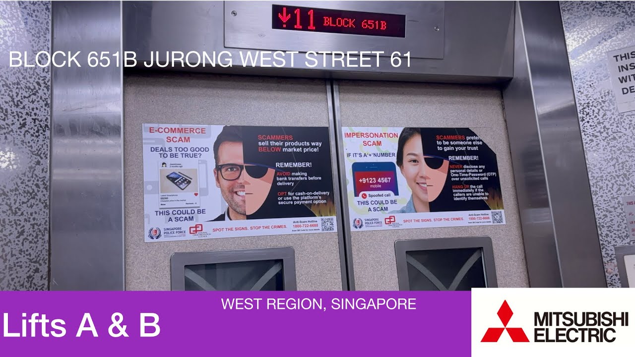 HDB Block 651B Jurong West || Mitsubishi Elevator 