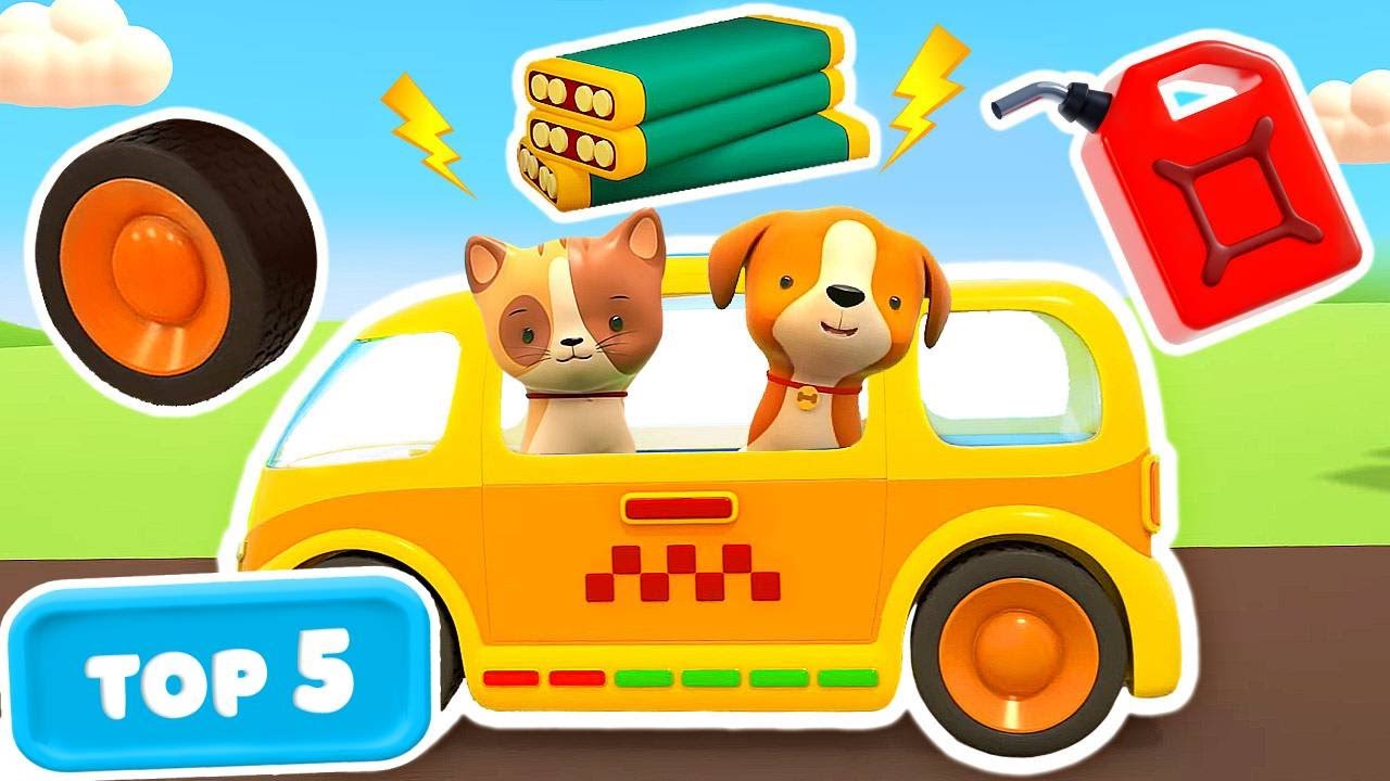 🐶🚗 Neue Abenteuer mit dem kleinen Hund – Die Helfer-Autos in Aktion! 🔧✨ | TOP 5 Cartoons auf Deutsch