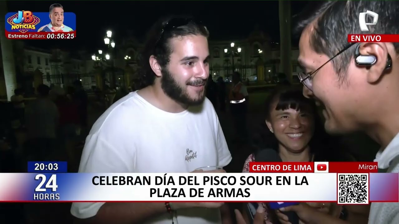 Día del Pisco Sour: familias celebran en Plaza de Armas