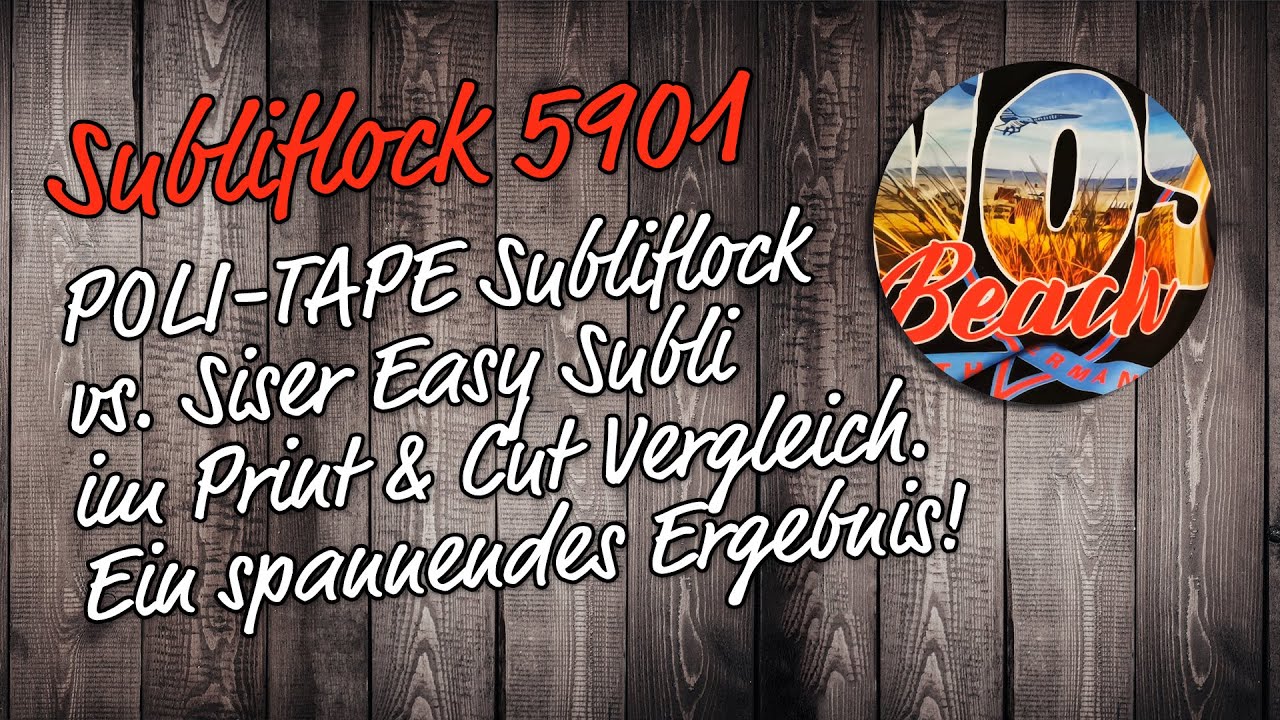 POLI-TAPE Subliflock 5901 vs. Siser Easy Subli - Baumwoll-Shirt bedrucken / sublimieren