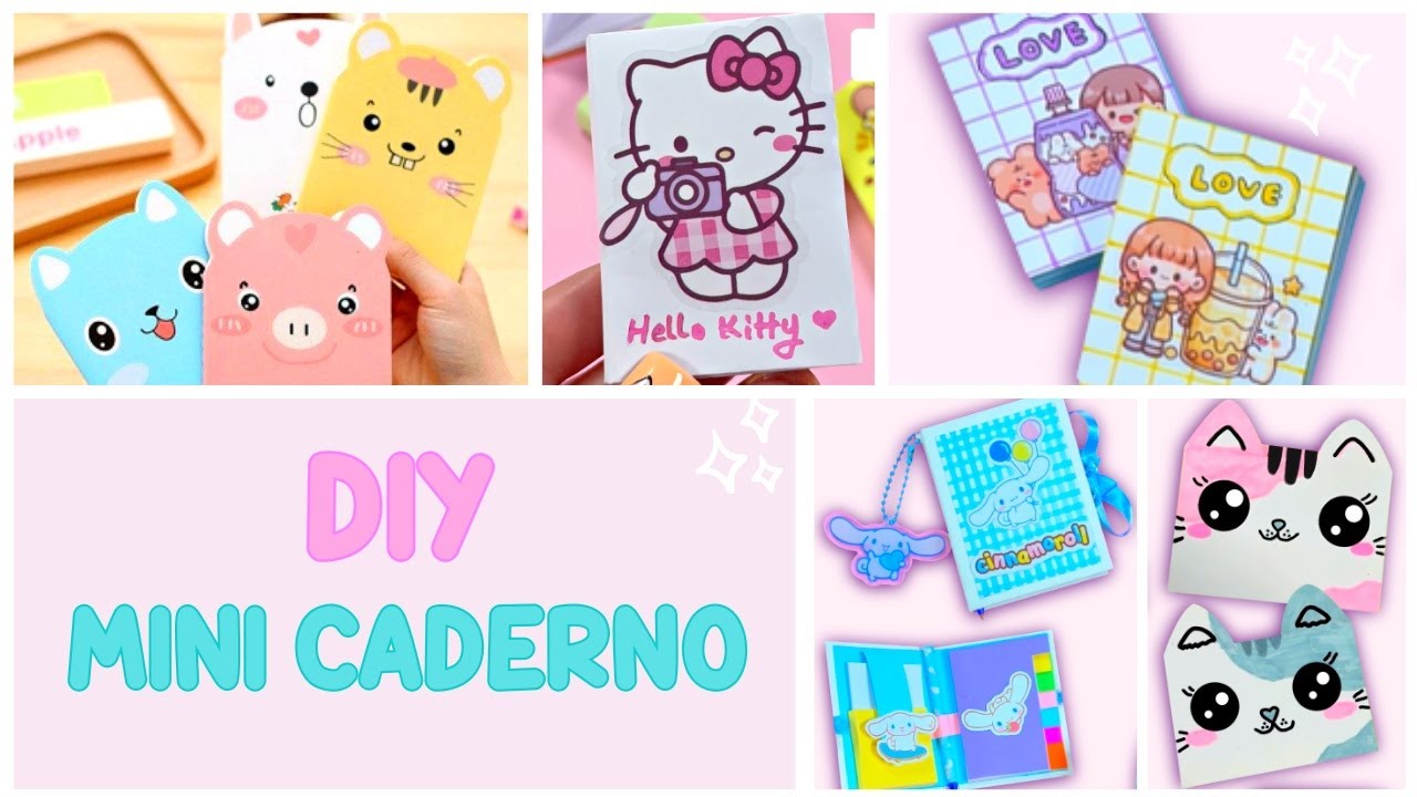 DIY MINI CADERNO: DESIGNS KAWAII SANRIO