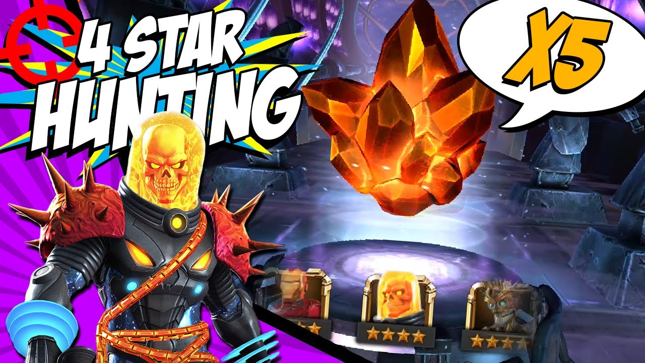 Hunting Cosmic Ghost Rider | 5x 4 Star Crystal Opening - Marvel Contest of Champions