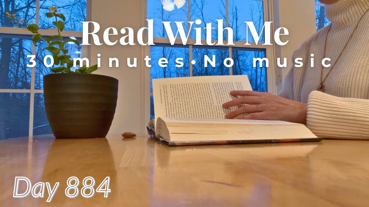 Snowy Evening Read With Me ❄️ | 30 Minutes Quiet Reading | No Music | Winter Cozy Study