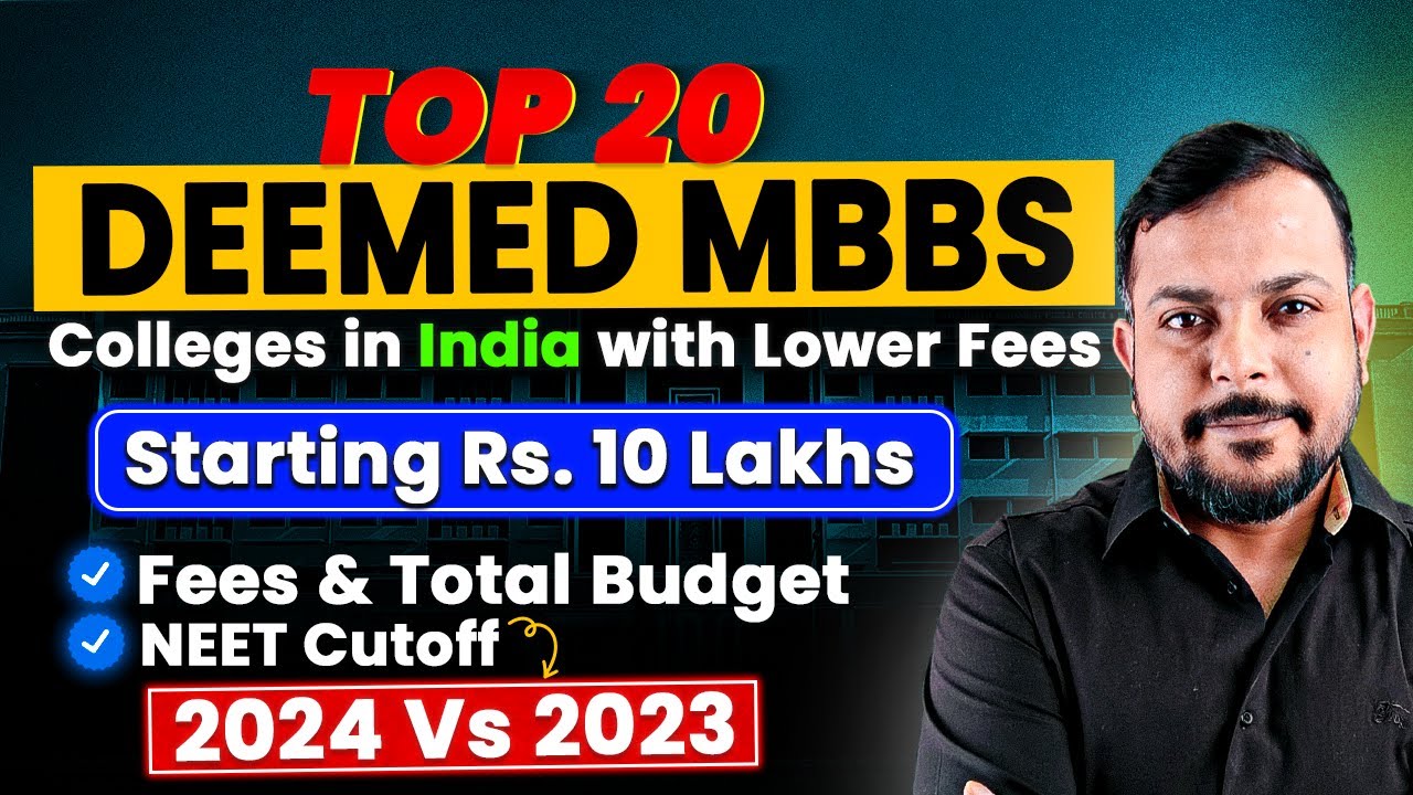 Top 20 MBBS Deemed Universities in India 2025 | MBBS Fee and Cut Off | Top Deemed Medical Colleges