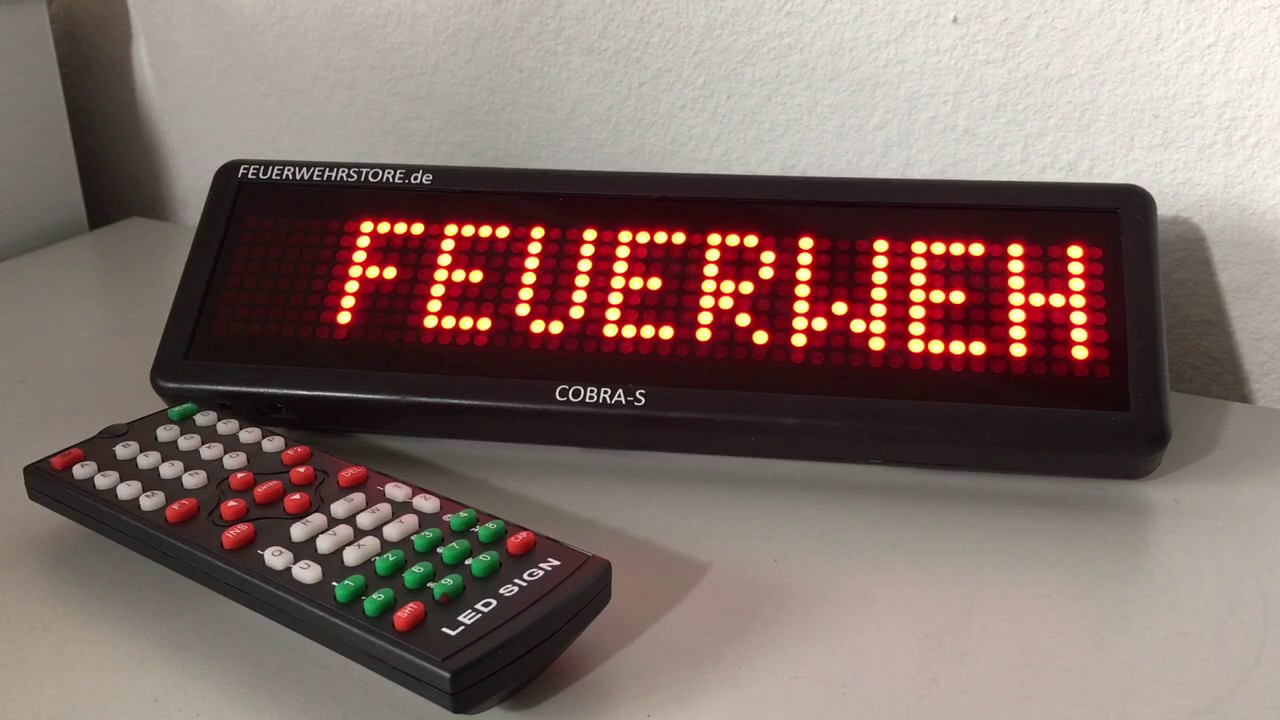 Tutorial Programmierung LED Einsatzschild COBRA-S von Feuerwehrstore.de