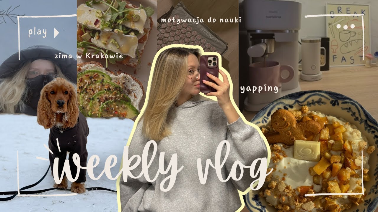 weekly❄️🎀 (anty)motywacja do nauki | zima w Krakowie | yapping