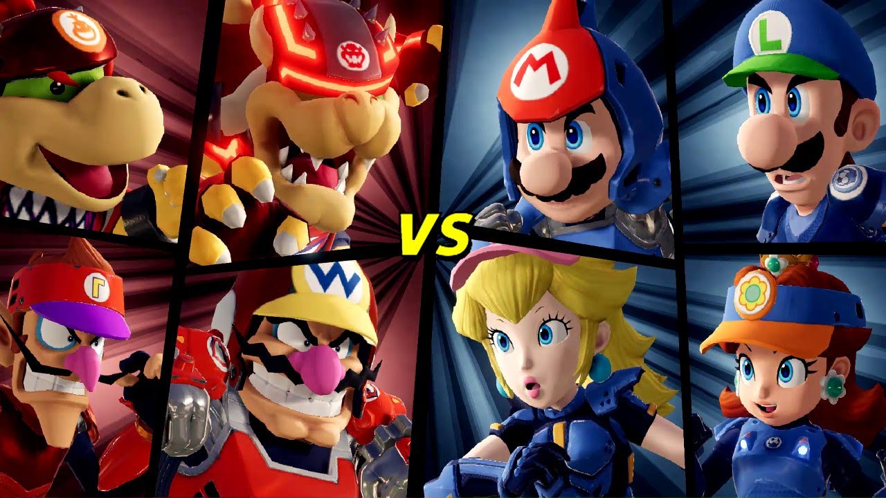 Mario Strikers: Battle League - Team Bowser vs. Team Mario (Hard CPU)