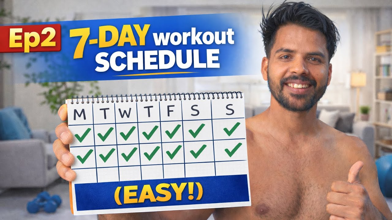 Your 10-Minute, 7-Day Beginner Home Workout Schedule ( Weekly Plan ) Ep 2 