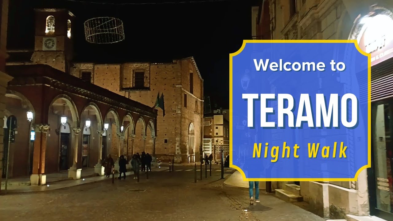 Teramo Ночью: Откройте для себя его Красоту 🇮🇹 ✨🎇 v.123