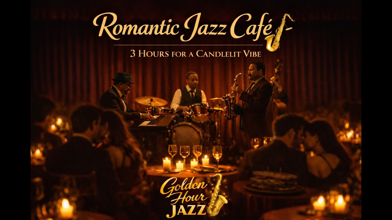 Instrumental Romantic Jazz Café 🎷 | 3 Hours for a Candlelit Night Vibe