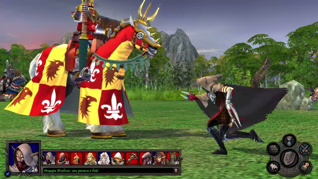 Heroes of Might and Magic V  Tribes of East - Запекла боротьба з синім гравцем ч.1