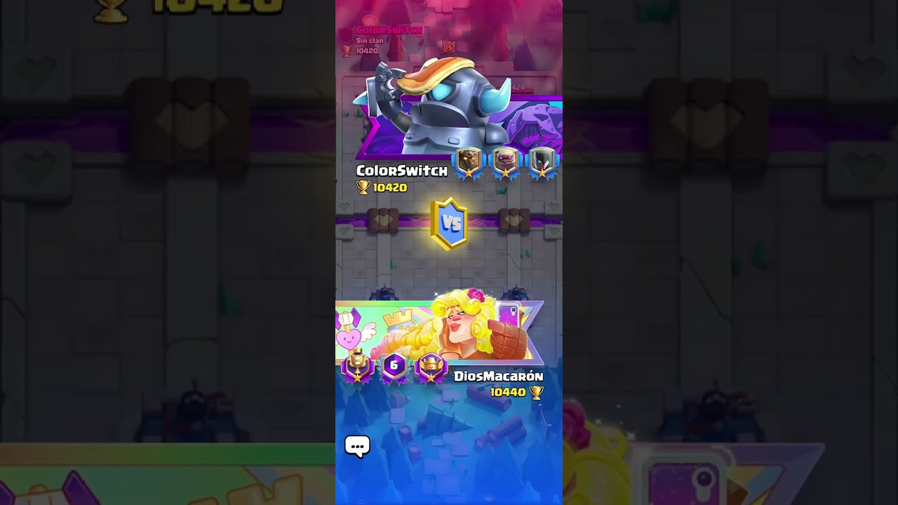 Juego Clash Royal con un 3.3 de MK