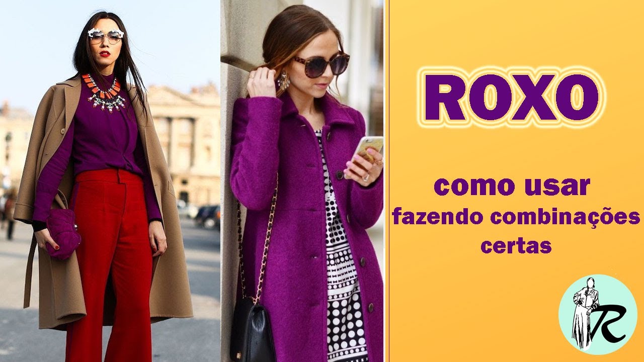 como usar tons de roxo