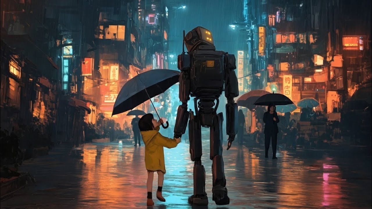 1 Hour Lo-Fi Beats With Anime Sci-Fi Clips Cozy Ambient Piano and Cello