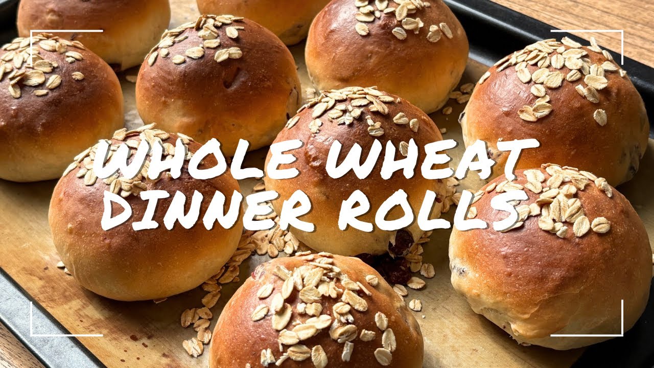 🌾 베이킹 10년차 임산부는 아침마다 이걸 먹어요. 건강한 100% 통밀 모닝빵 만들기 ! | How to make Whole wheat Dinner Rolls !