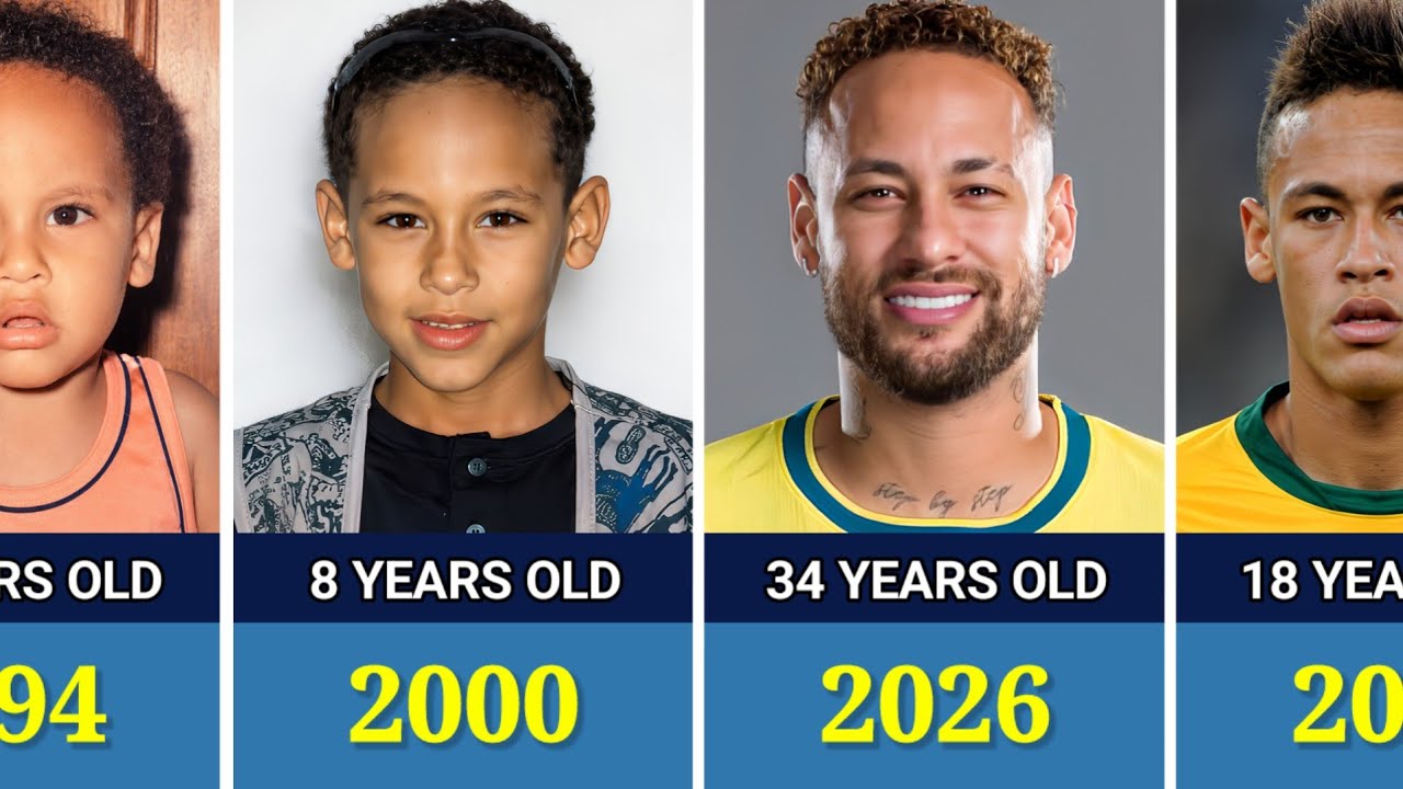 Neymar Jr. Transformation From 1 to 34 Years Old