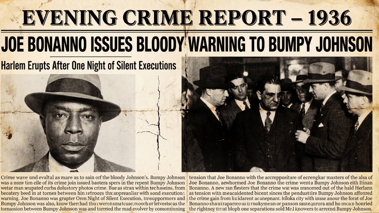 1936 News: Joe Bonanno's Threat to Bumpy Johnson&mdash;12 Men Dead in One Night
