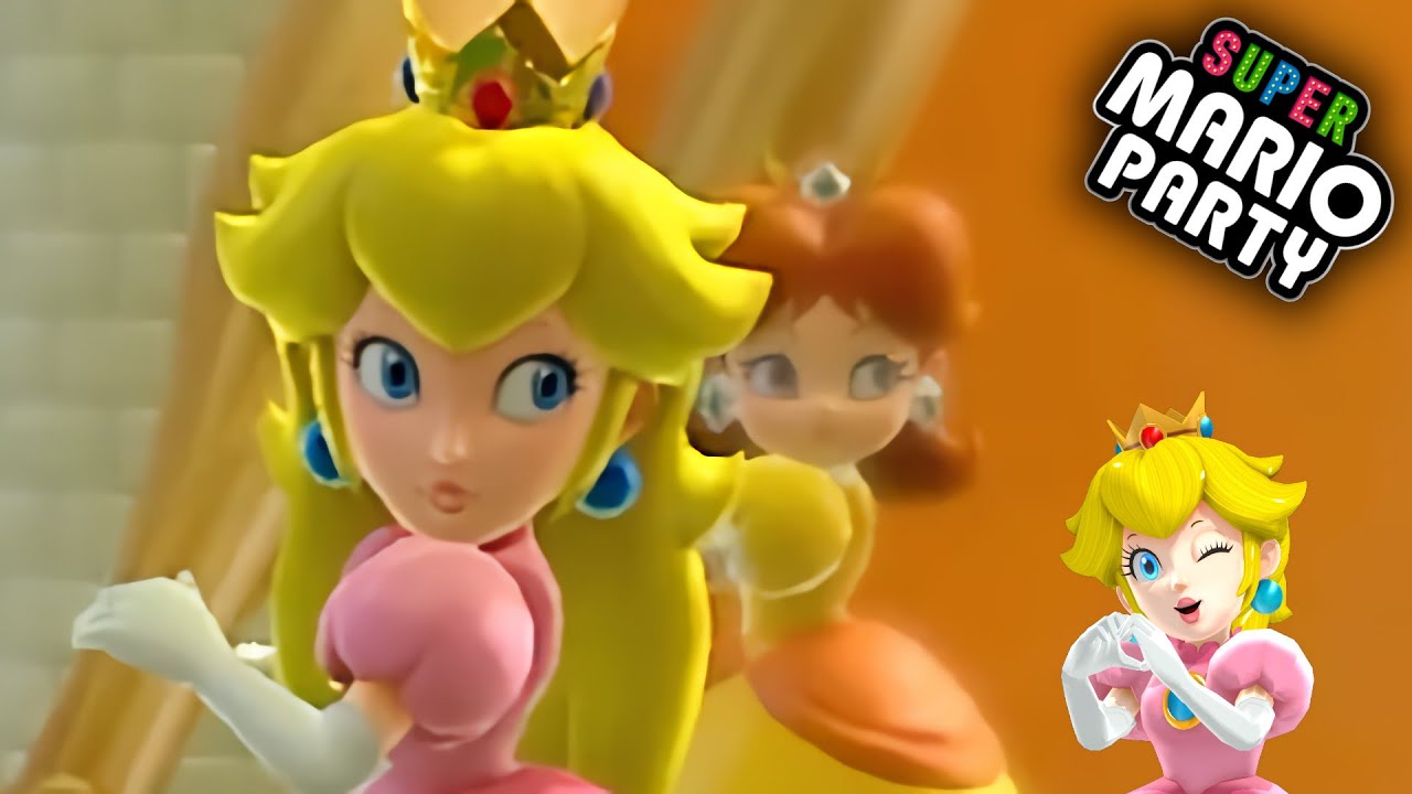 Super Mario Party Mini League Baseball Peach and Daisy Vs Rosalina and Pom Pom