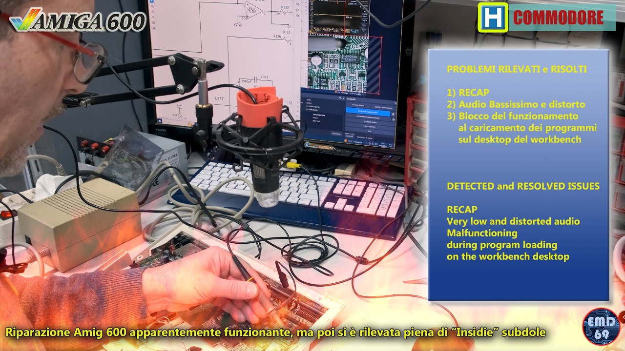 Riparazione #amiga600 Audio quasi assente, blocco al caricamento dei programmi dal workbench