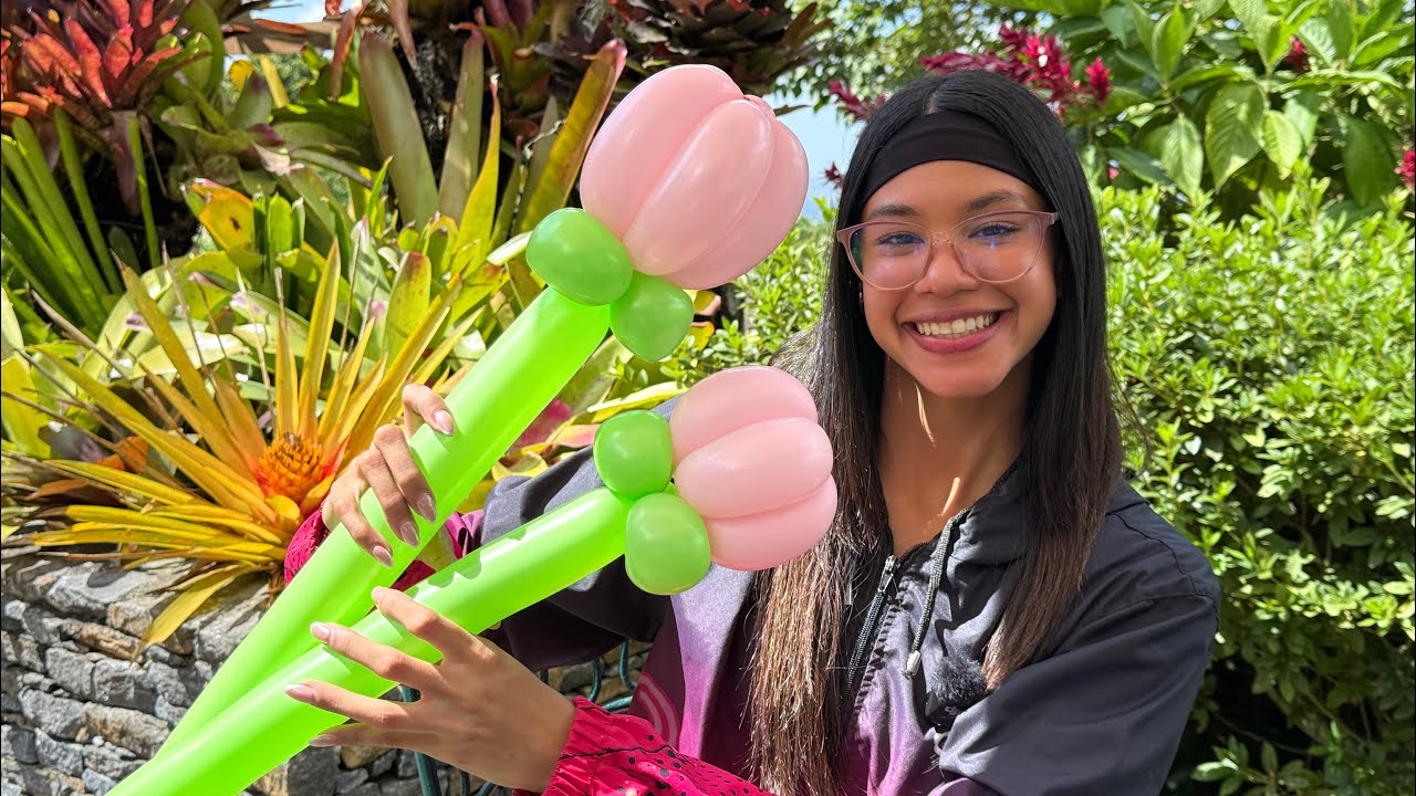 COMO HACER UNA FLOR DE GLOBOS ( Tulipán) #globos #flowers 